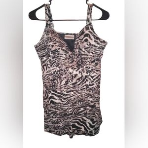 Avenue Zebra Print Swimsuit Ladies Size 14.